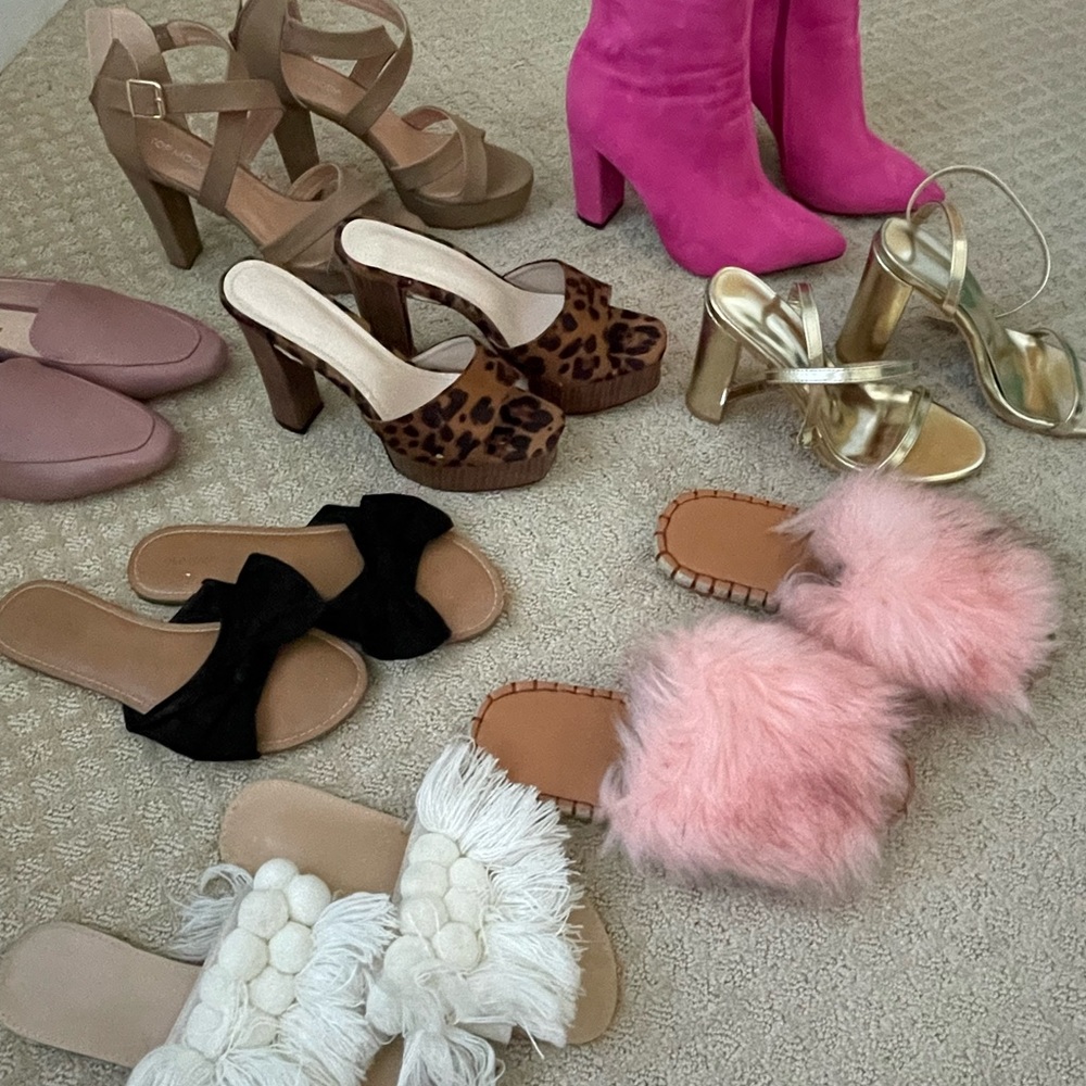 Bundle of size 8-8.5 heels and sandals